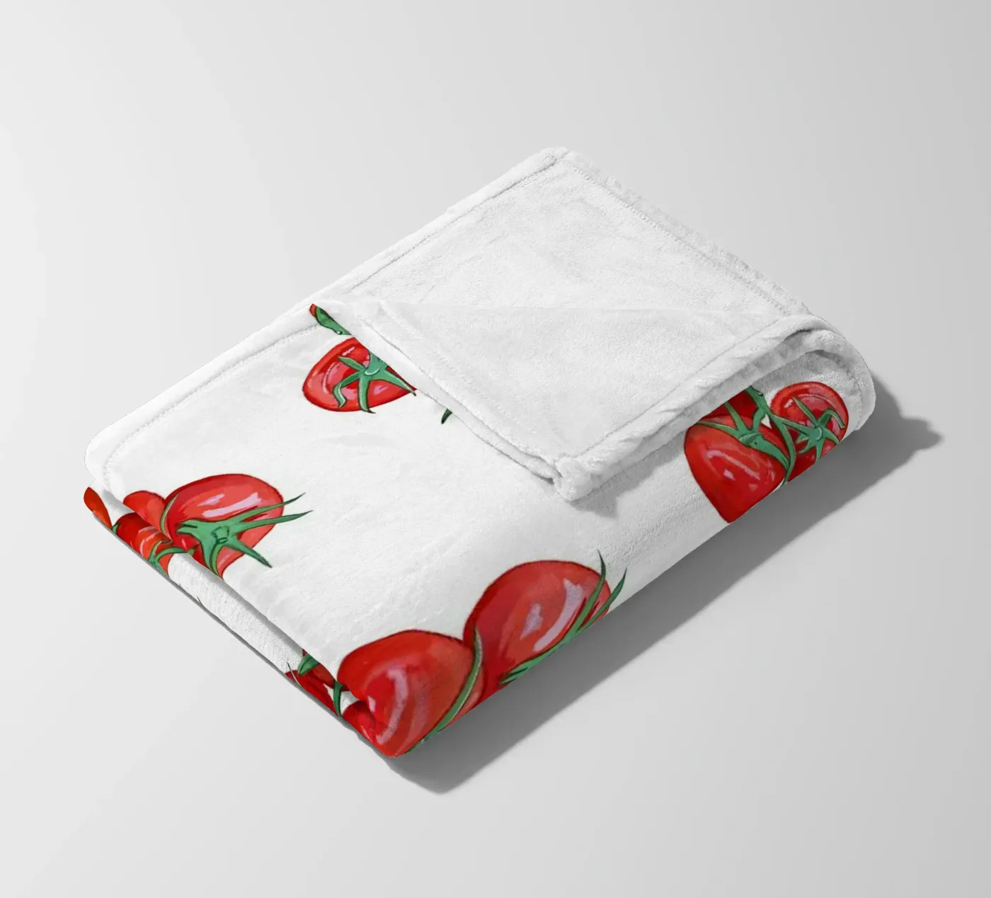 Tomatoes pattern fleece blanket by gulsengunel