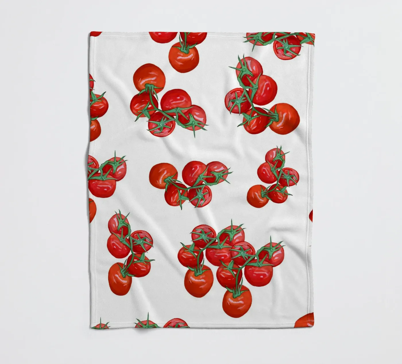 Tomatoes pattern fleece blanket by gulsengunel