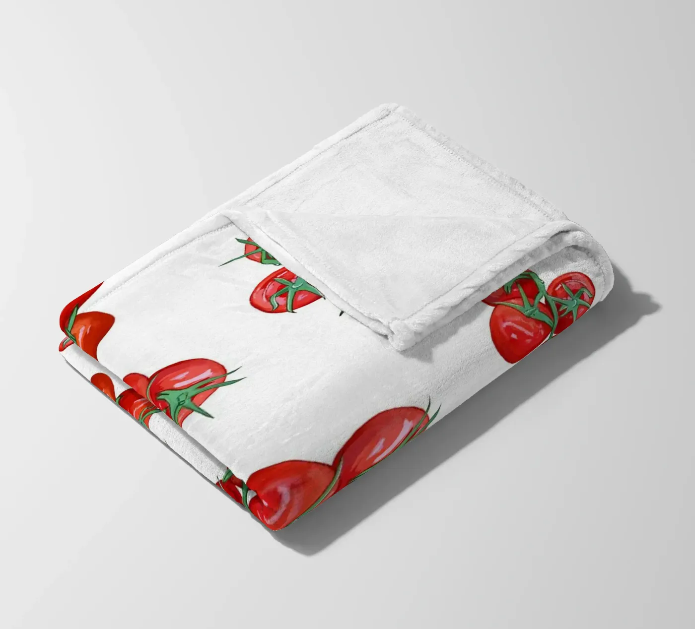 Tomatoes pattern fleece blanket by gulsengunel