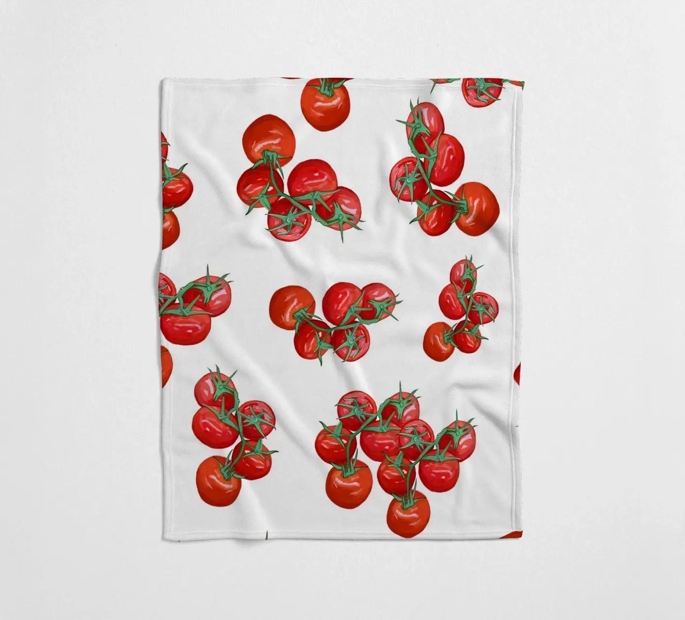 Tomatoes pattern fleece blanket by gulsengunel