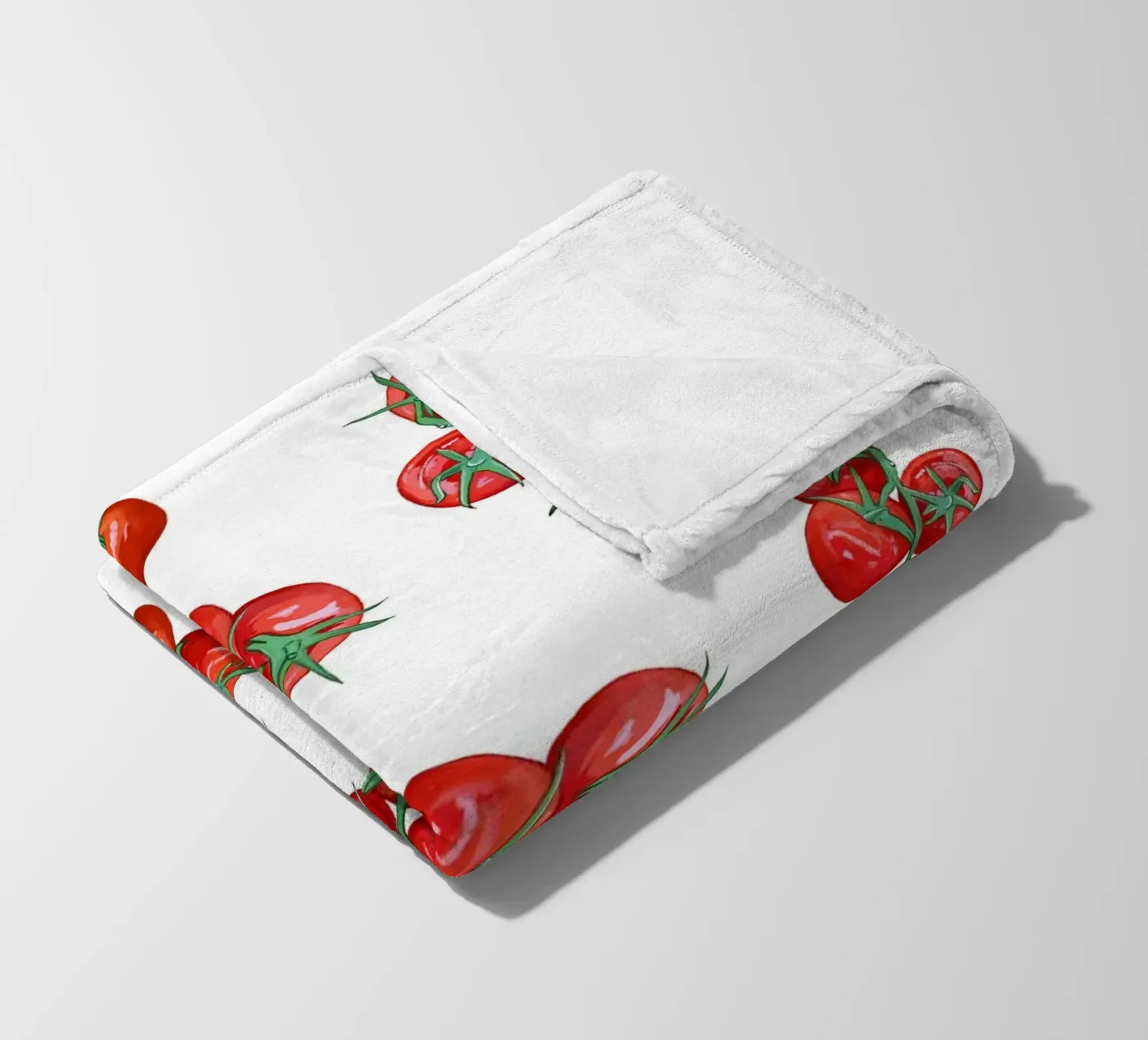 Tomatoes pattern fleece blanket by gulsengunel