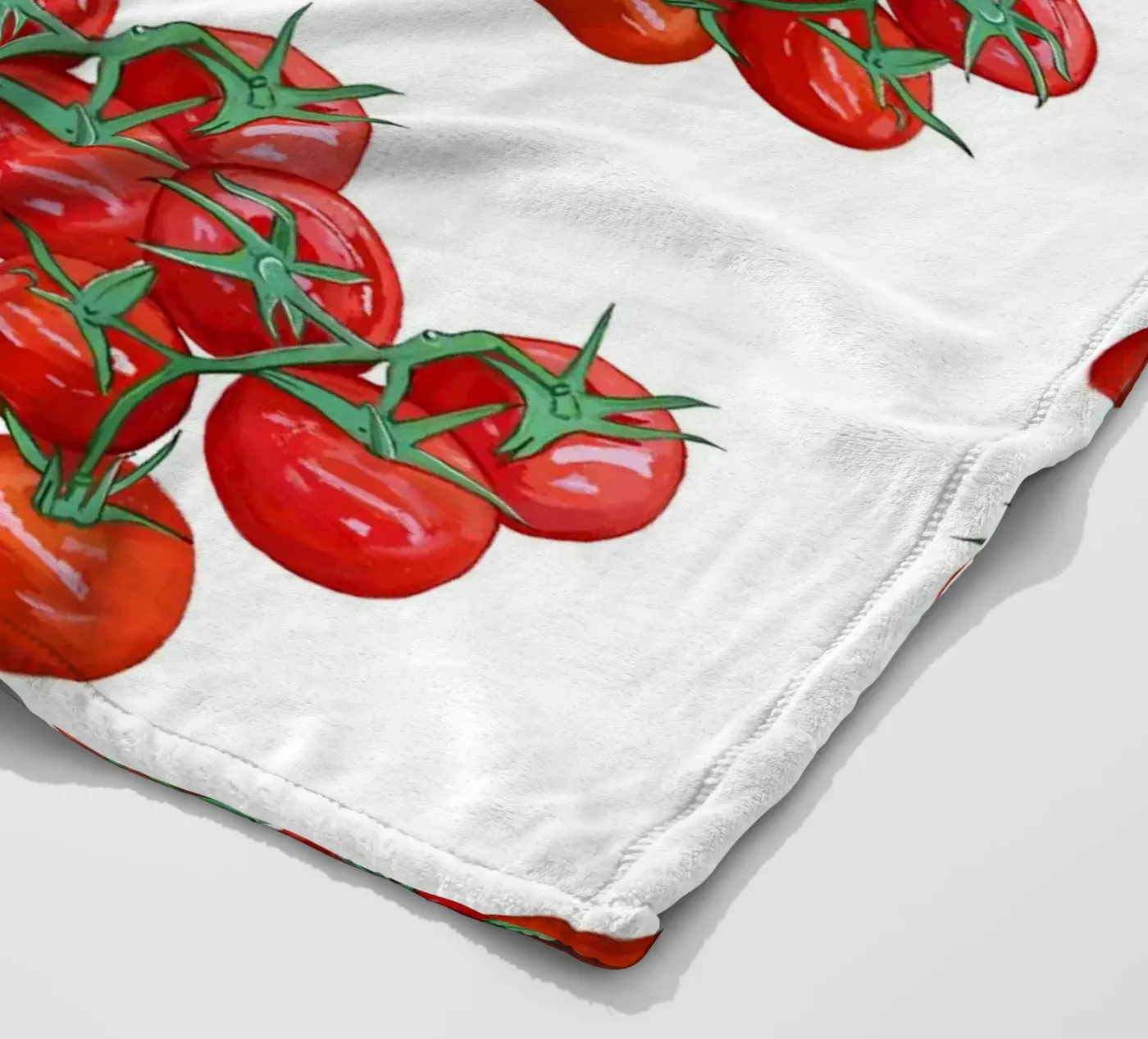Tomatoes pattern fleece blanket by gulsengunel