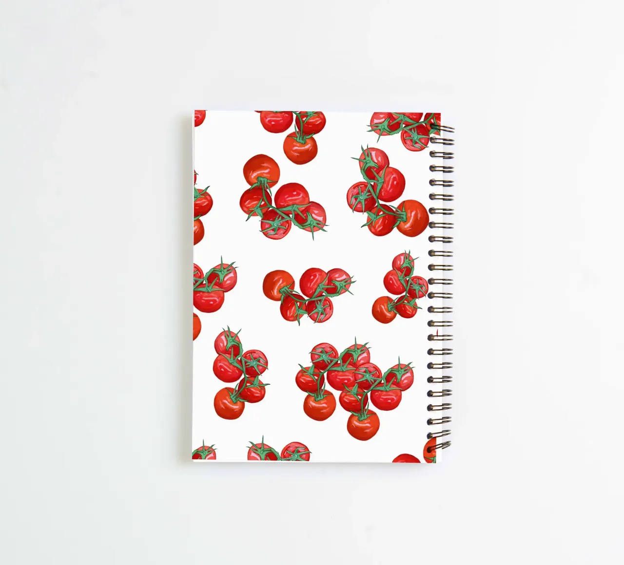 Tomatoes pattern spiral notebook by gulsengunel