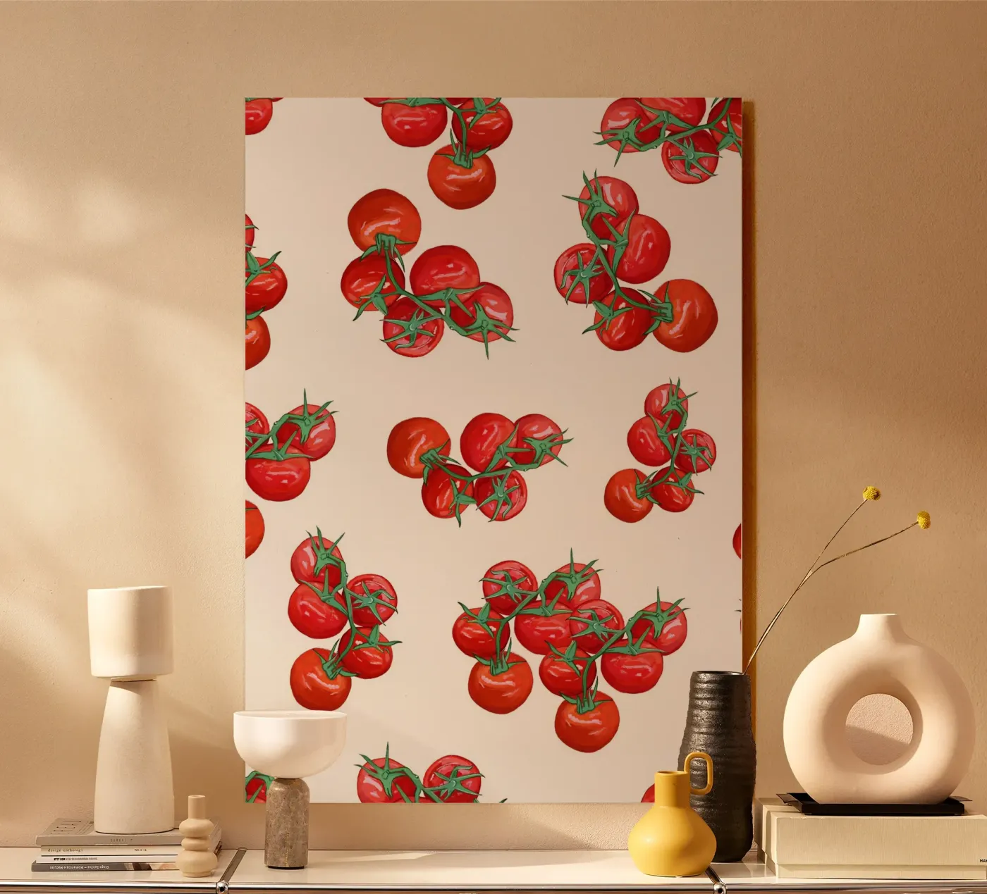 Tomatenpatroon acryl van gulsengunel