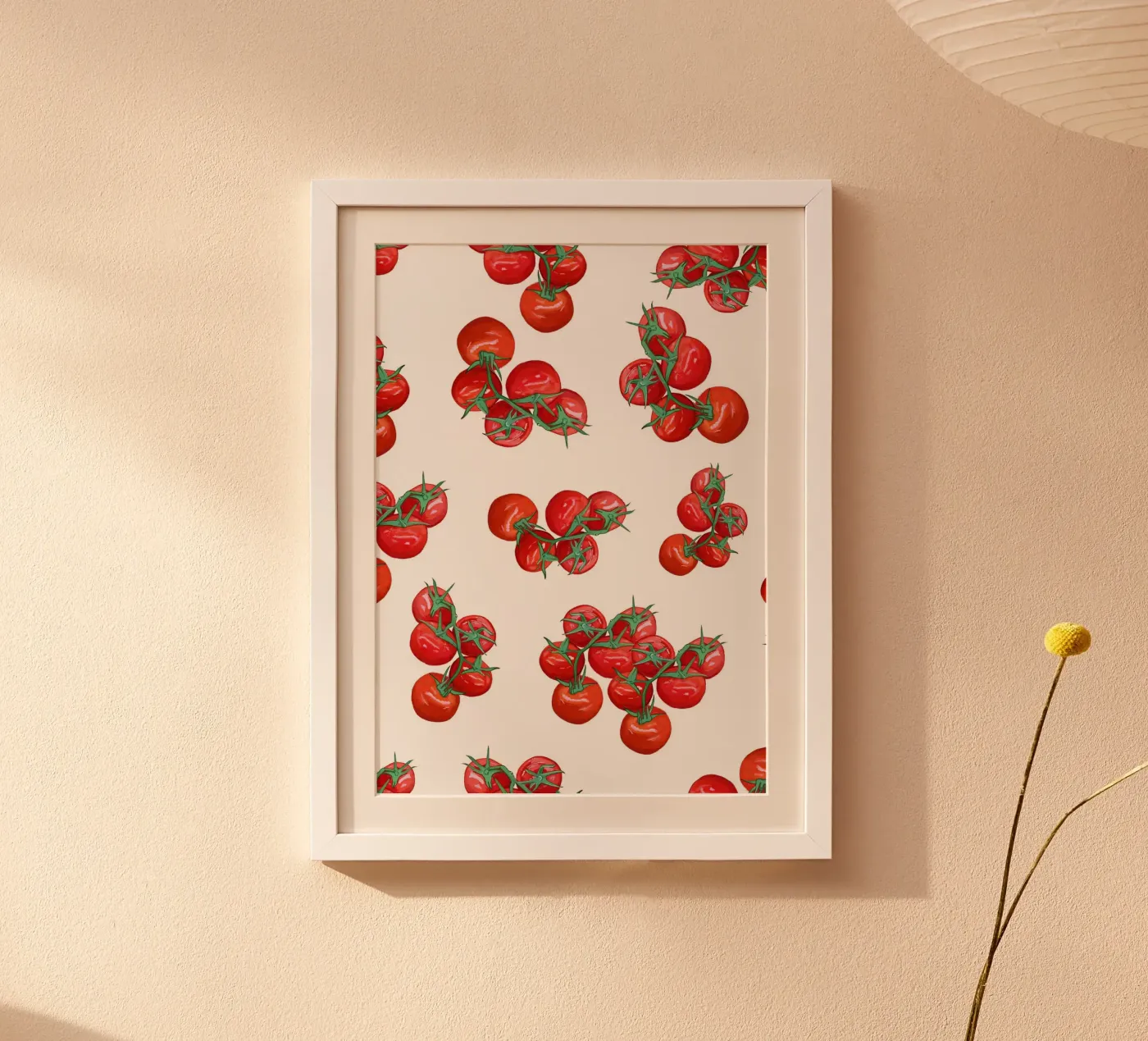 Tomatoes pattern poster by gulsengunel