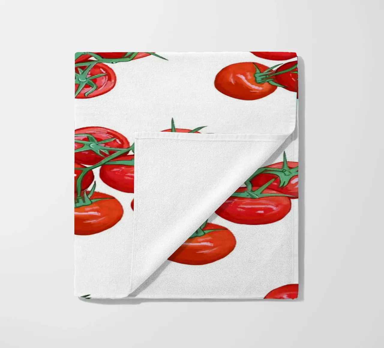 Tomatoes pattern beach towel by gulsengunel