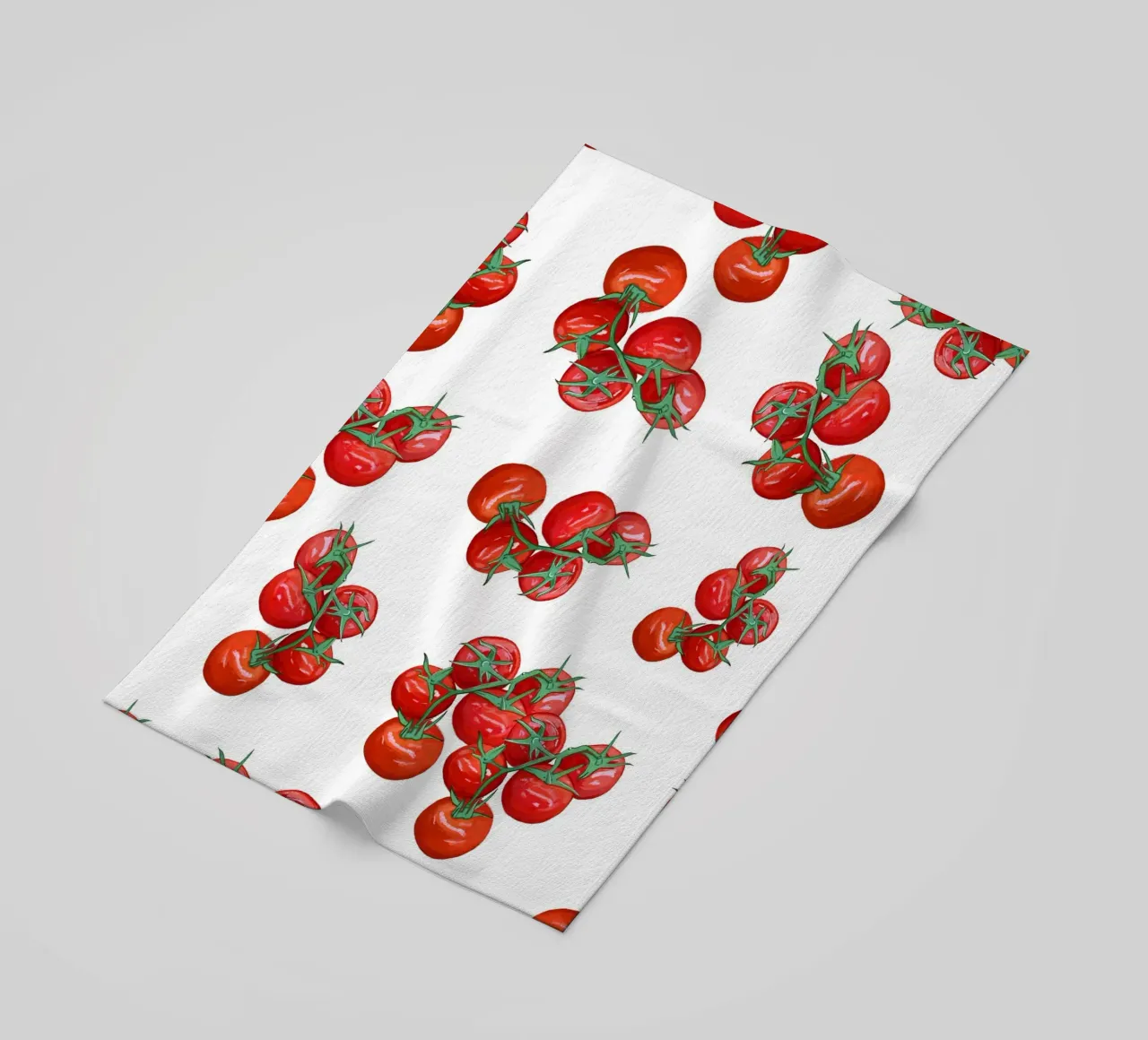 Tomatoes pattern beach towel by gulsengunel