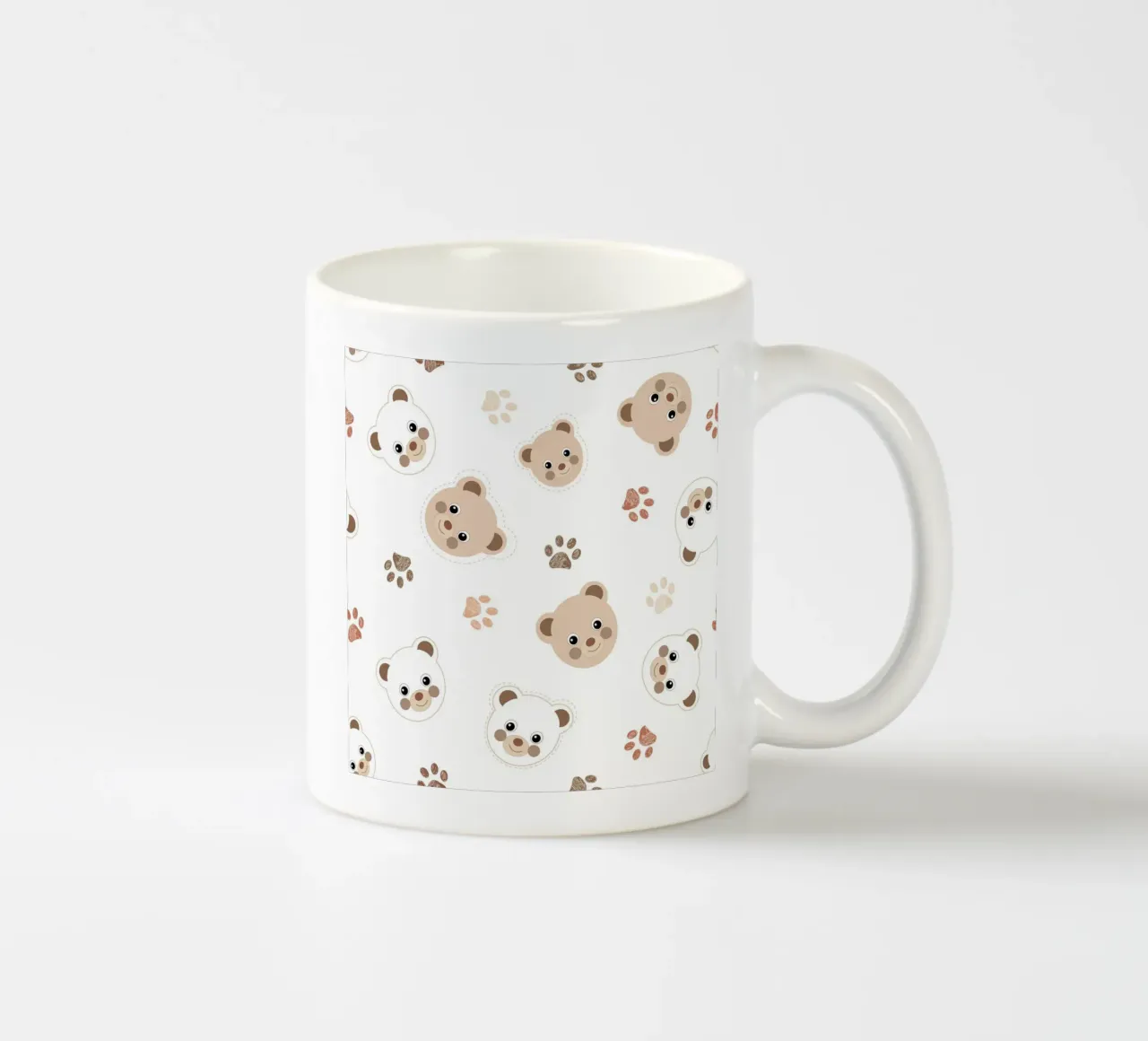 Orsacchiotti baby shower modello di design in tessuto senza cuciture tazza in ceramica da gulsengunel
