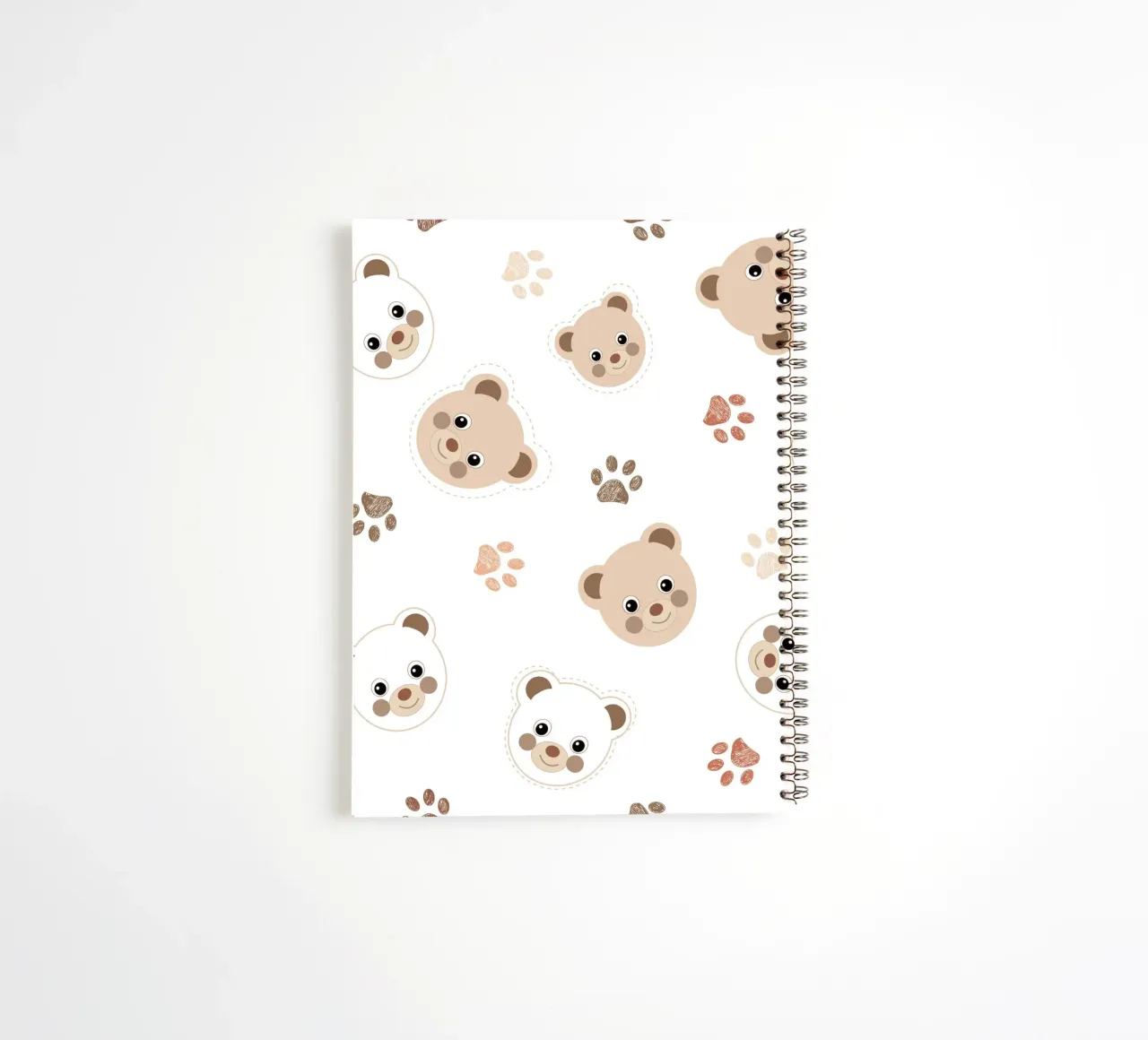 Teddy bears baby shower seamless fabric design pattern spiral notebook by gulsengunel