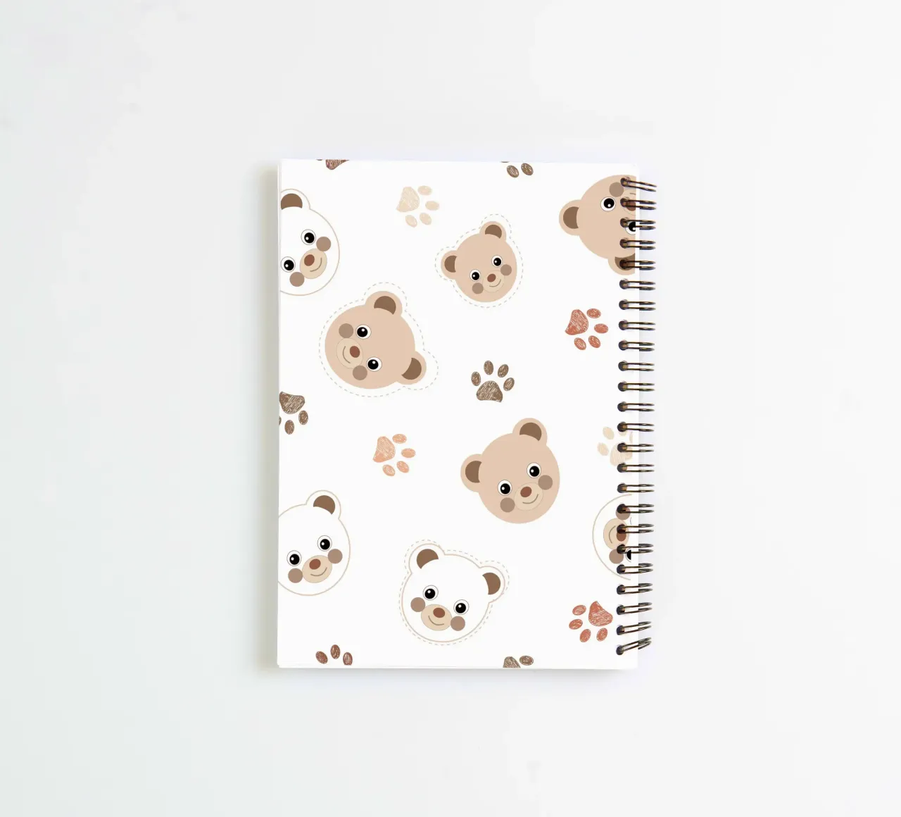 Teddy bears baby shower seamless fabric design pattern spiral notebook by gulsengunel