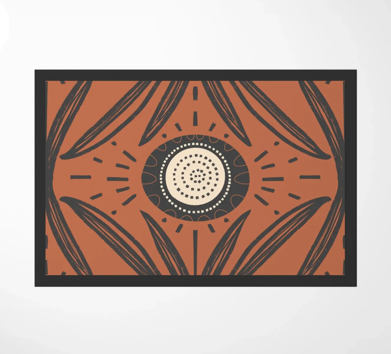 Folk Bloom Radiance - Carbone e terracotta zerbino da susanacosta