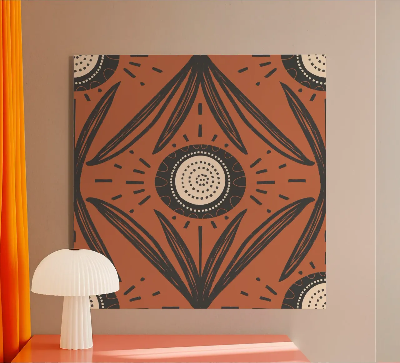 Folk Bloom Radiance - Carbone e terracotta plexiglass da susanacosta