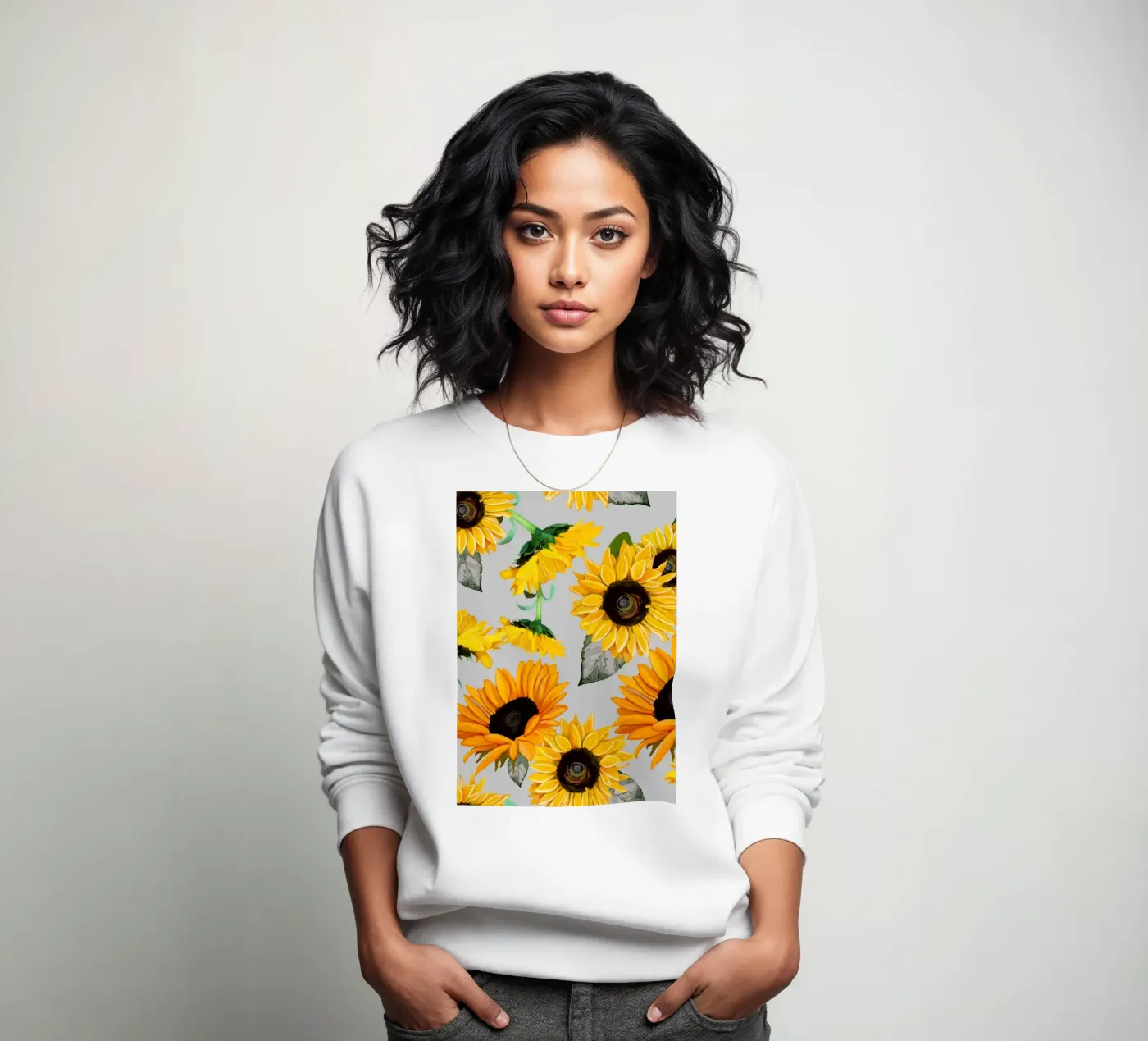Sunflowers pattern sweat de gulsengunel