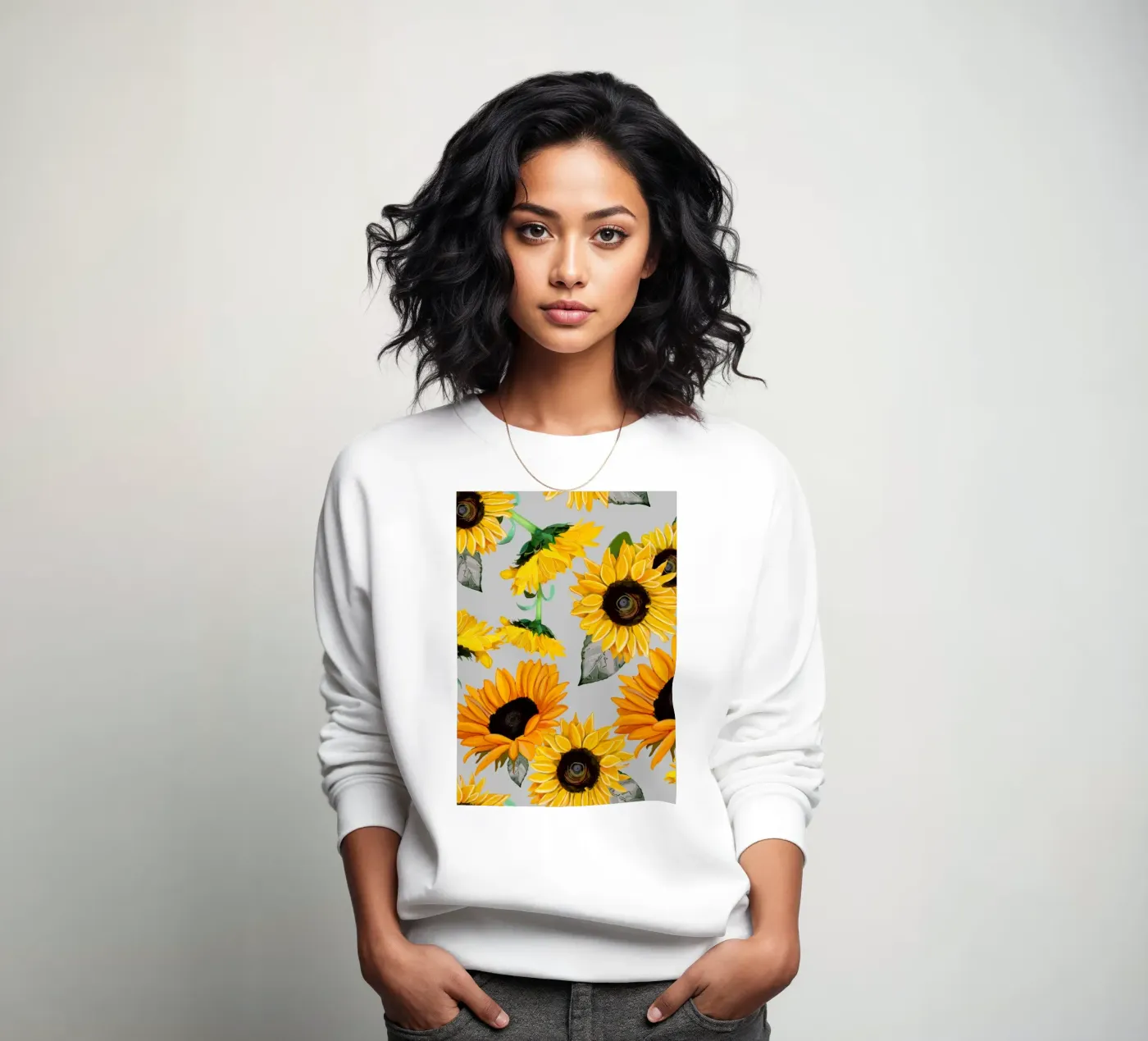 Sunflowers pattern sweat de gulsengunel