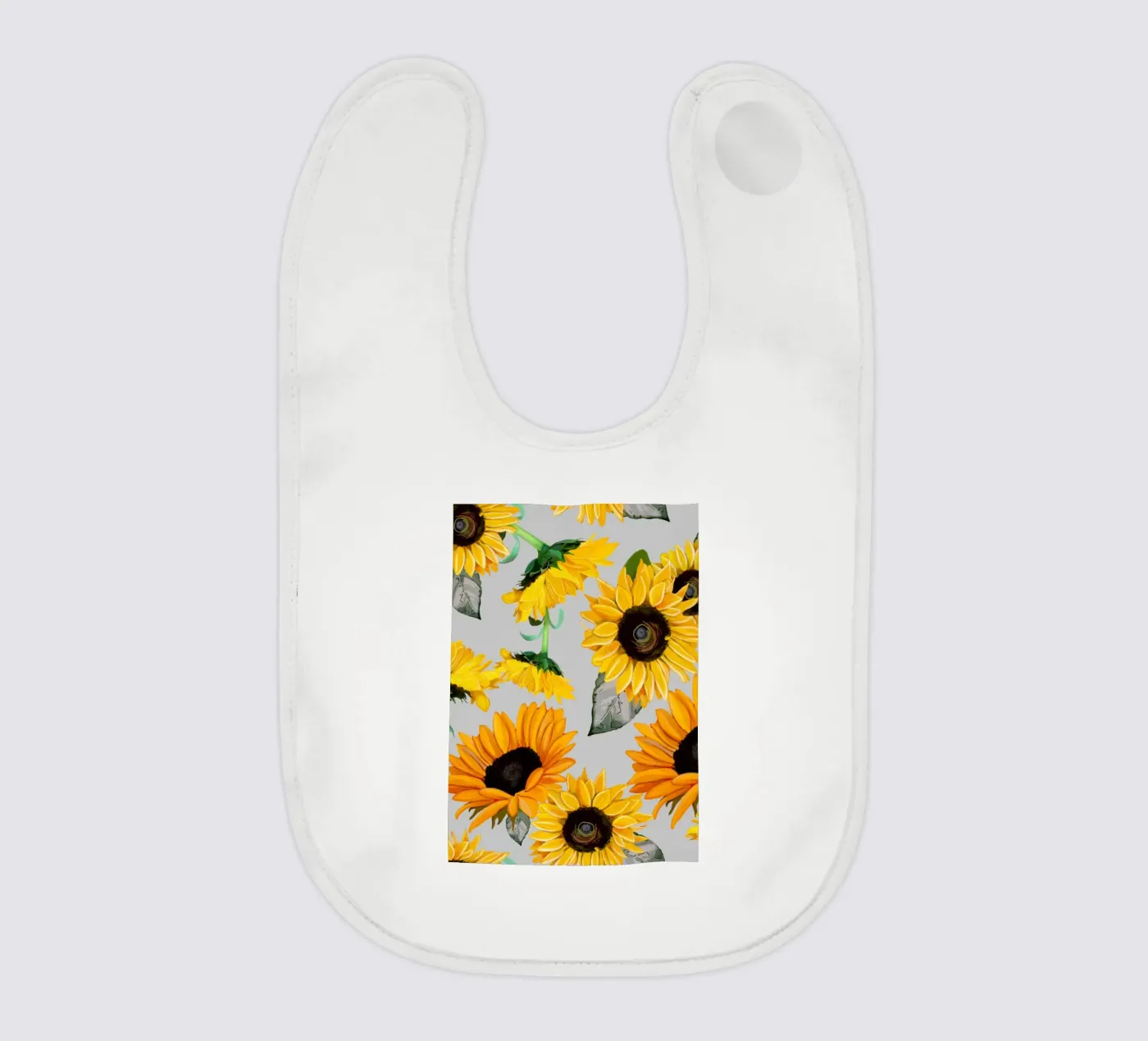Sunflowers pattern baby bib by gulsengunel