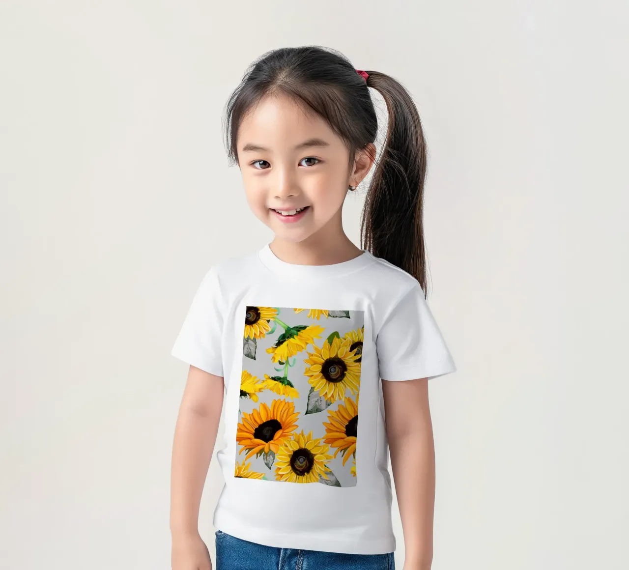 Zonnebloemen patroon kinder t-shirt van gulsengunel