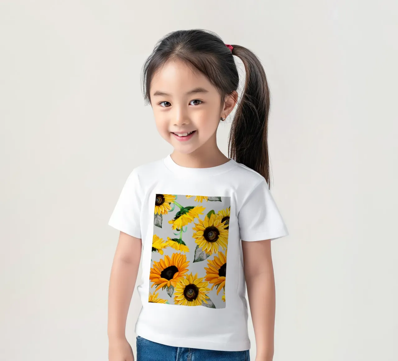 Zonnebloemen patroon kinder t-shirt van gulsengunel