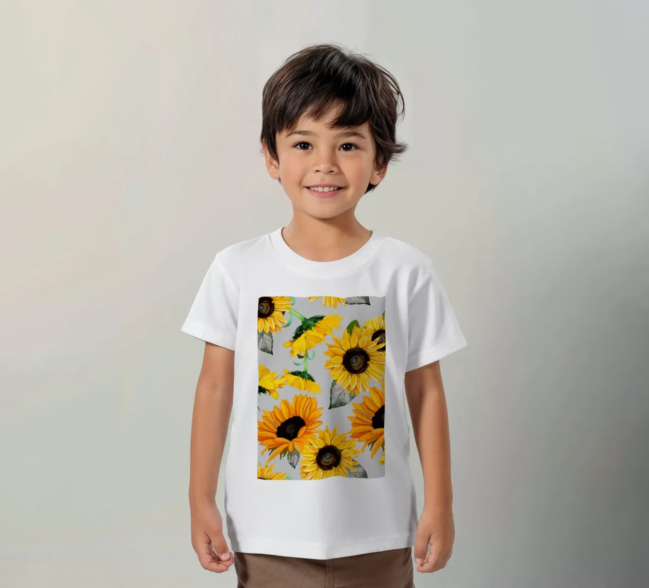Zonnebloemen patroon kinder t-shirt van gulsengunel