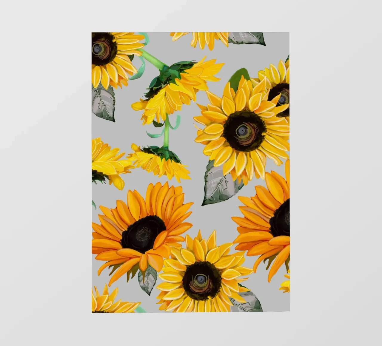 Zonnebloemen patroon fotobehang van gulsengunel