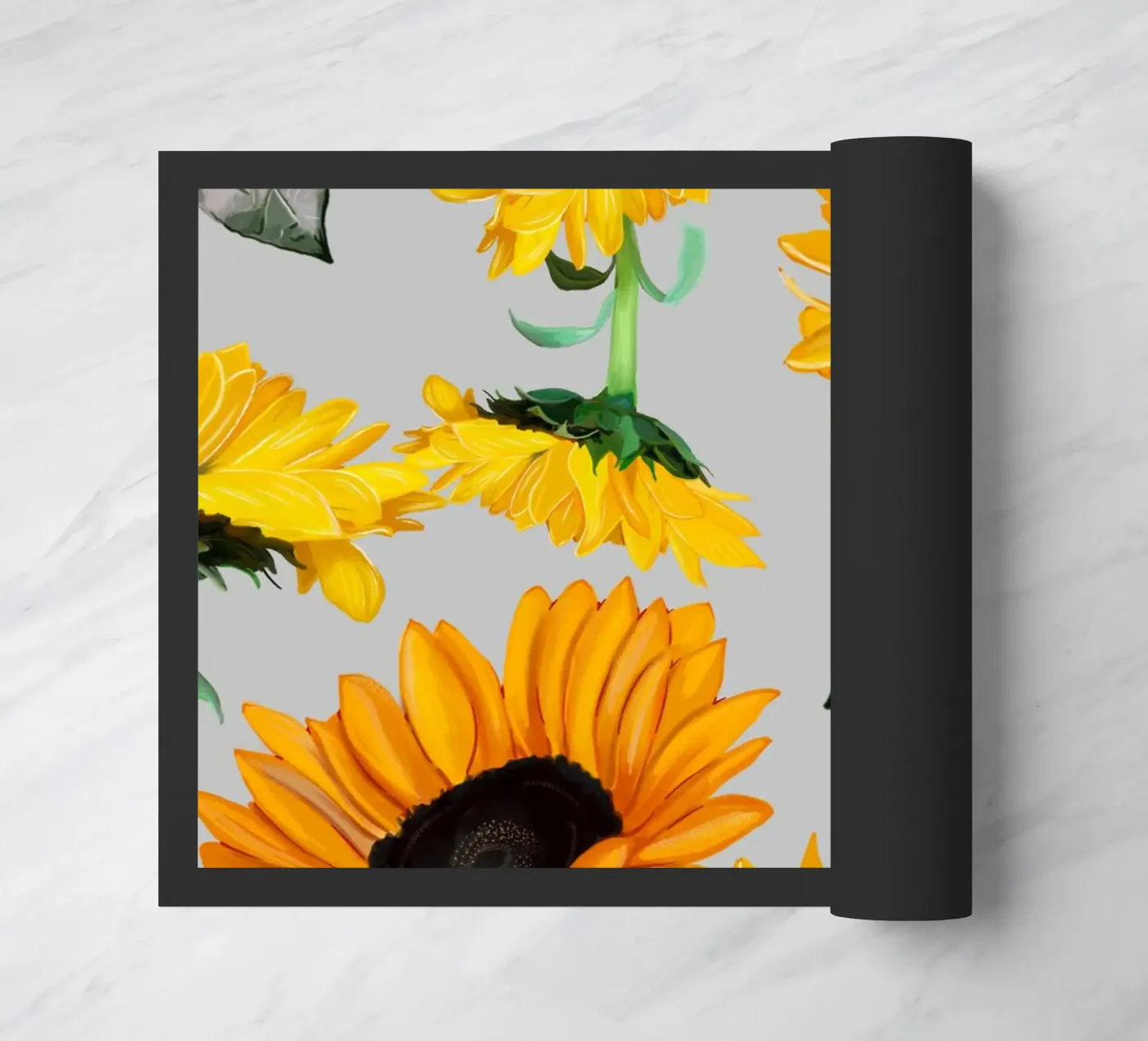 Sunflowers pattern doormat by gulsengunel