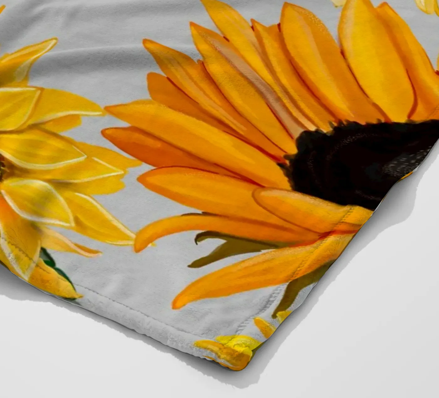 Motif de tournesols plaid polaire de gulsengunel