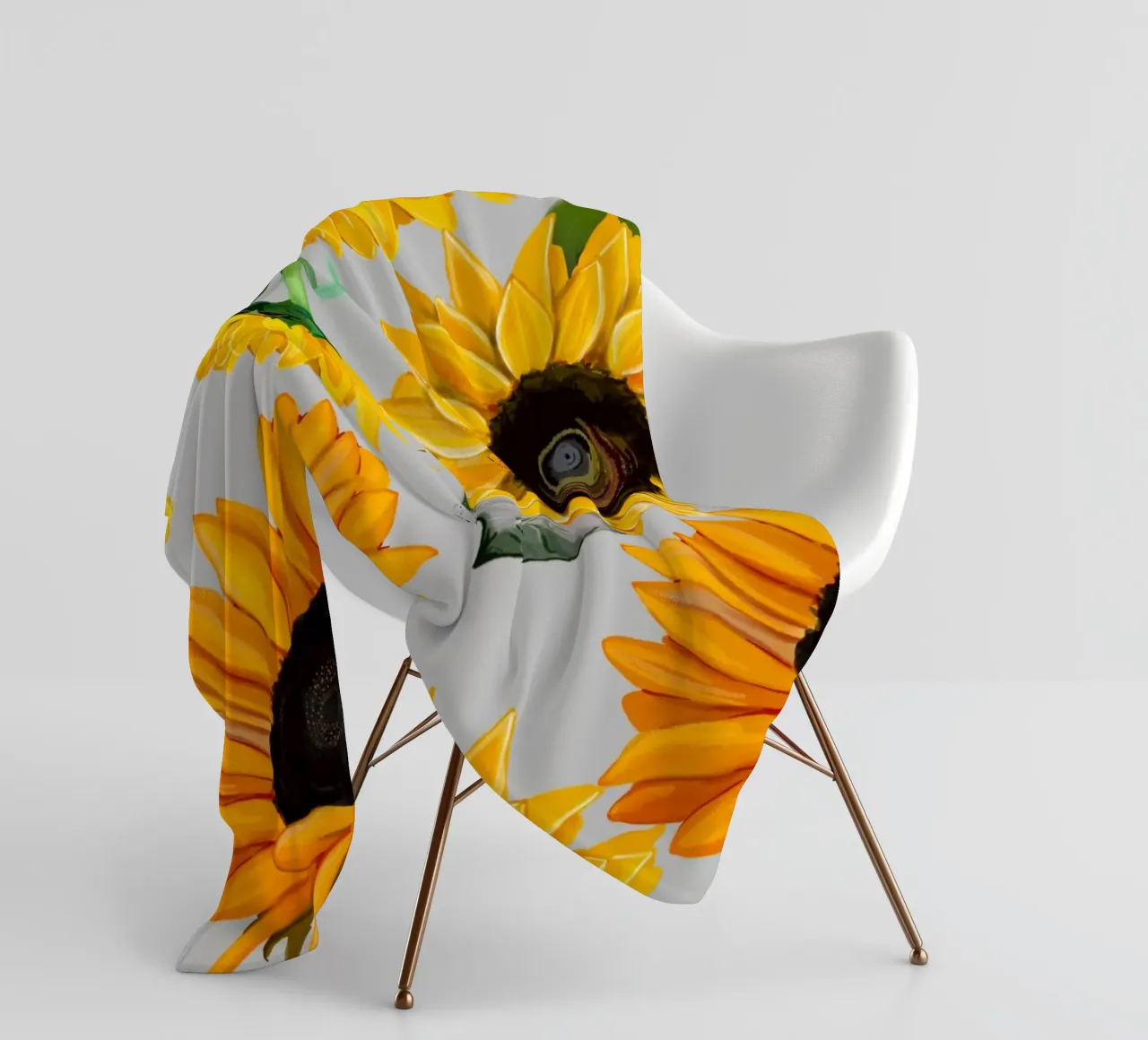 Sunflowers pattern Fleecedecke von gulsengunel