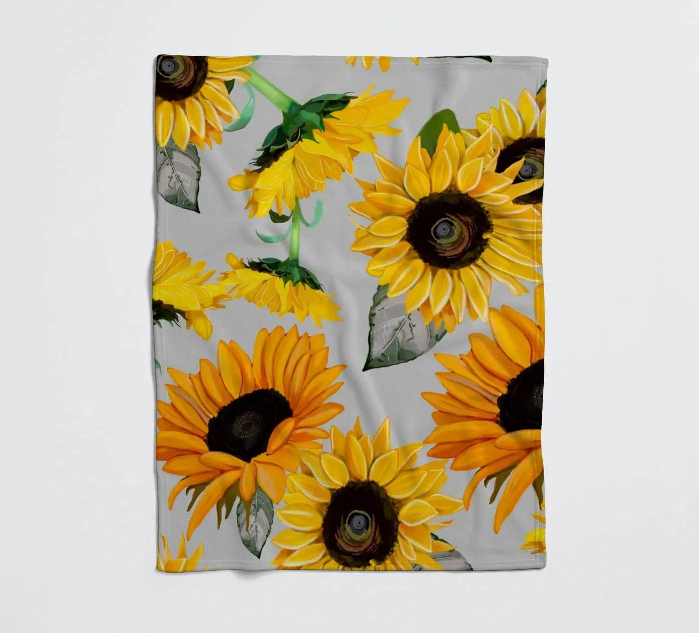 Motif de tournesols plaid polaire de gulsengunel