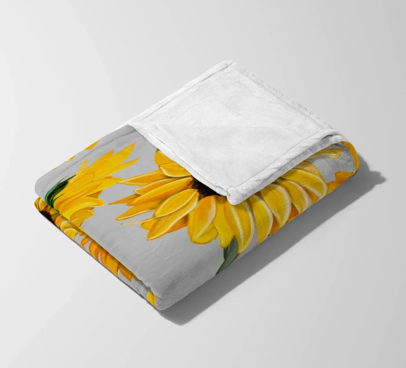 Motif de tournesols plaid polaire de gulsengunel