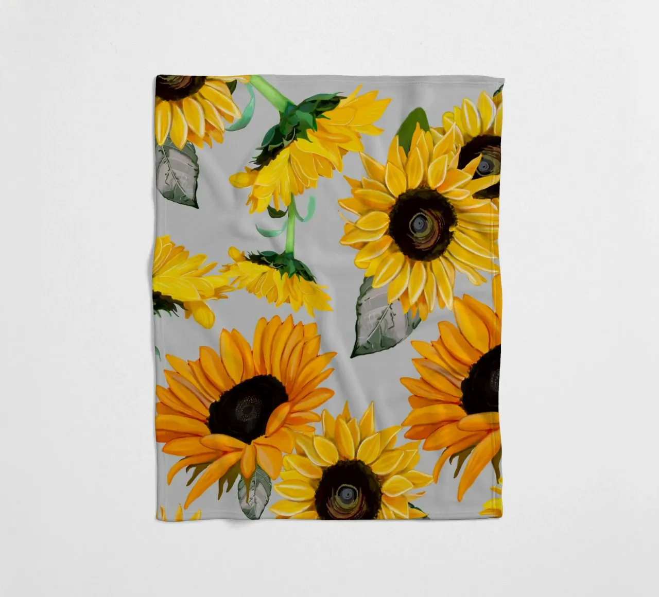 Sunflowers pattern Fleecedecke von gulsengunel