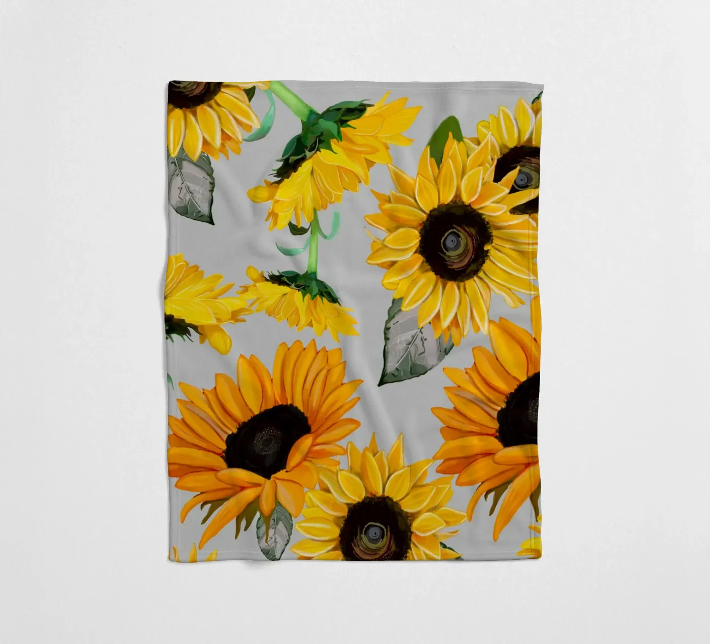 Motif de tournesols plaid polaire de gulsengunel