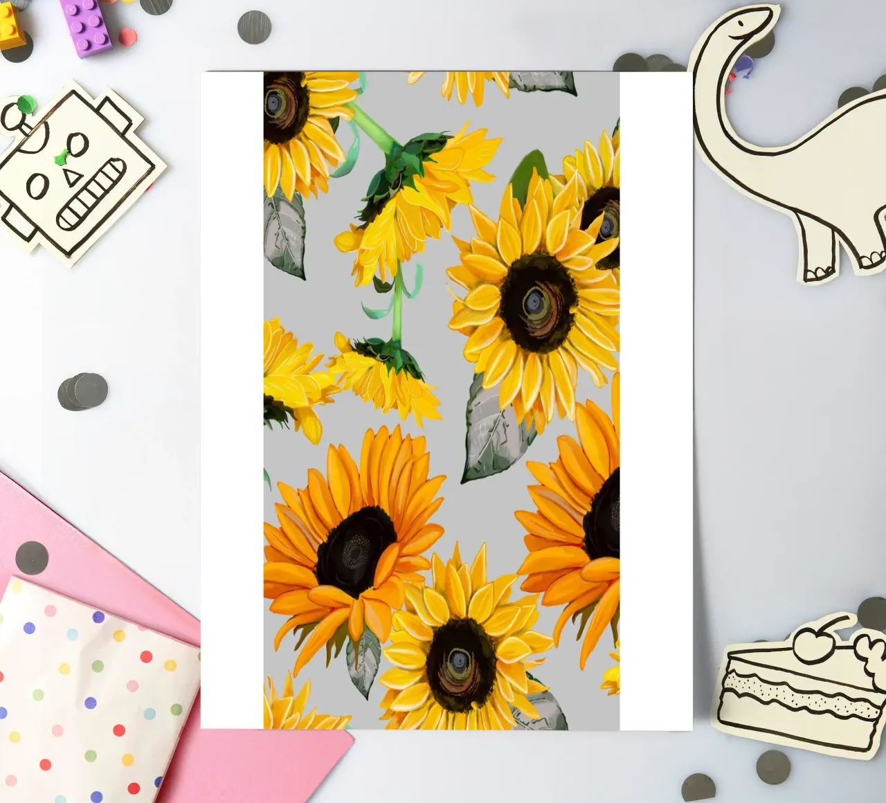 Motivo dei girasoli foglio adesivo da gulsengunel