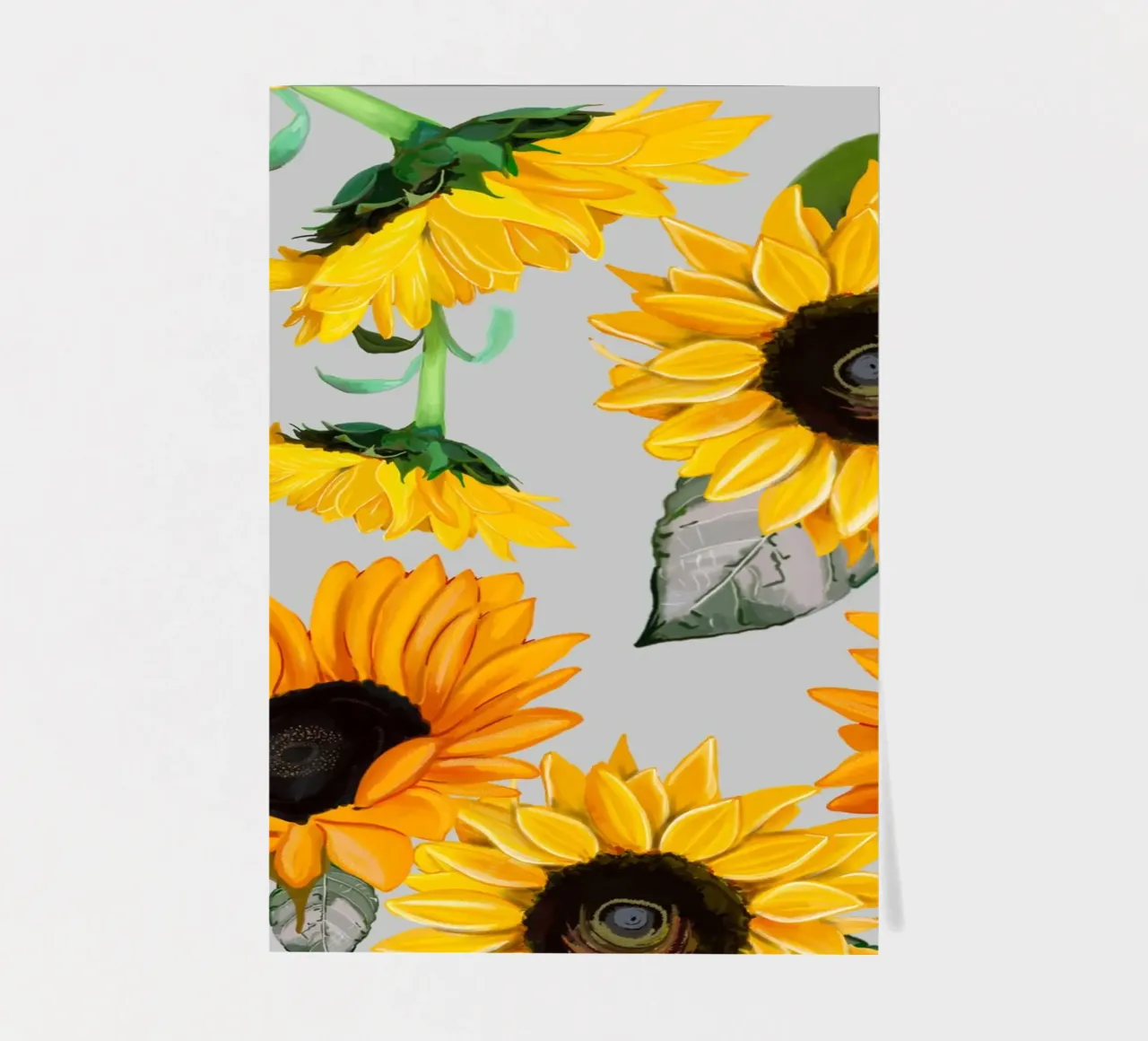 Sunflowers pattern sticker sheet by gulsengunel