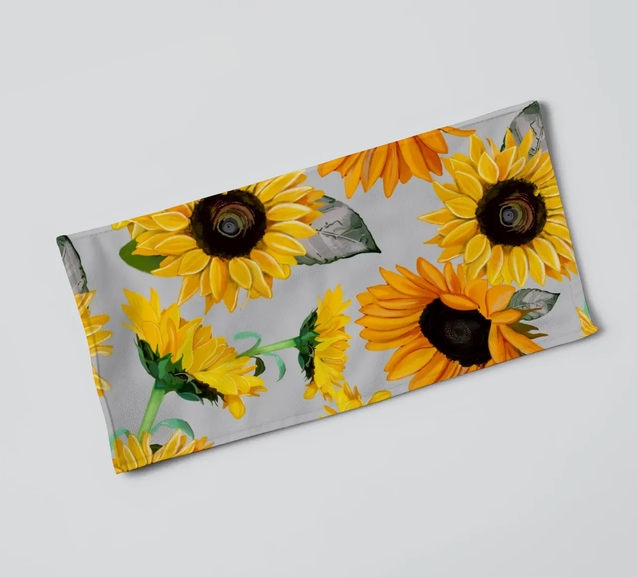 Sunflowers pattern towel by gulsengunel