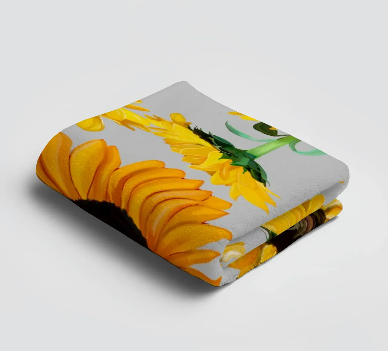 Sunflowers pattern towel by gulsengunel