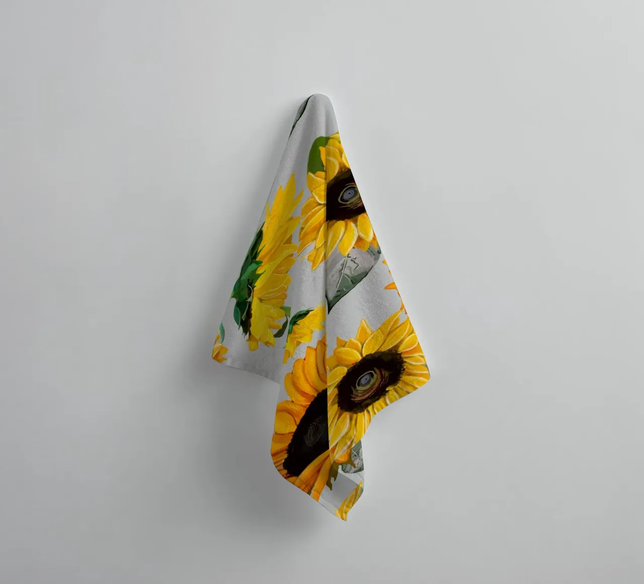 Sunflowers pattern towel by gulsengunel