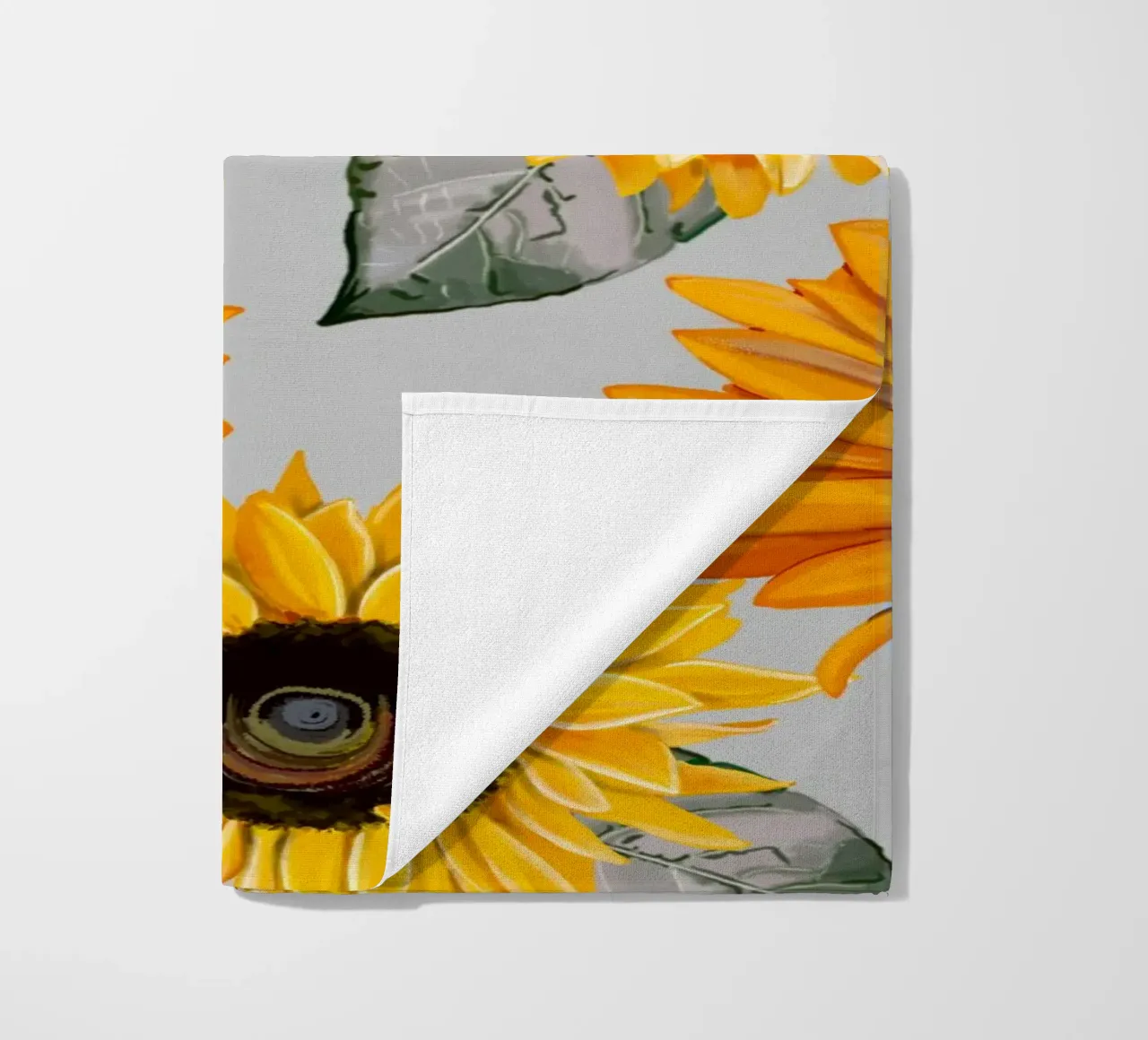 Sunflowers pattern beach towel by gulsengunel