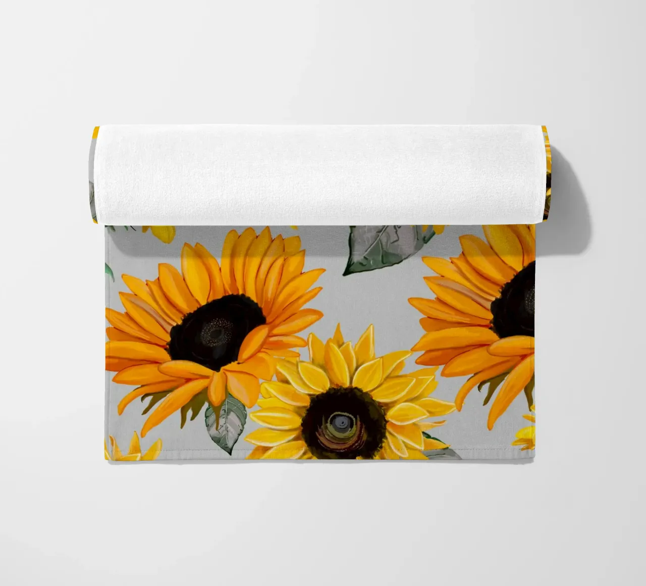 Sunflowers pattern beach towel by gulsengunel