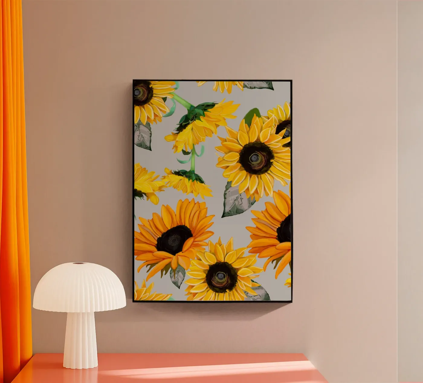 Sunflowers pattern acrylic glass by gulsengunel