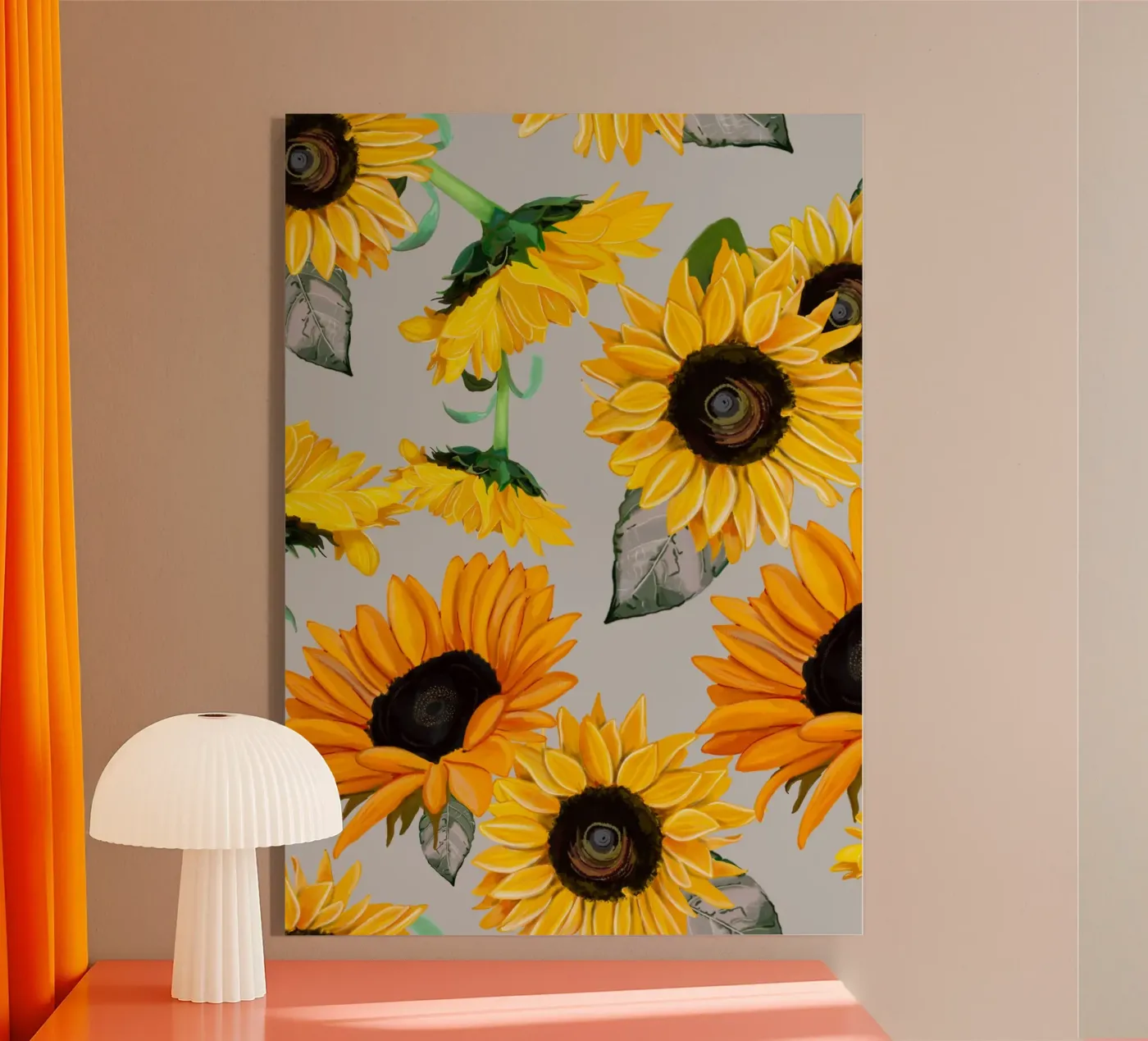 Sunflowers pattern acrylic glass by gulsengunel