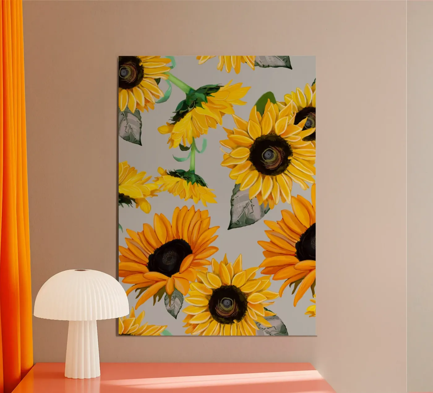 Sunflowers pattern forex-plaat van gulsengunel