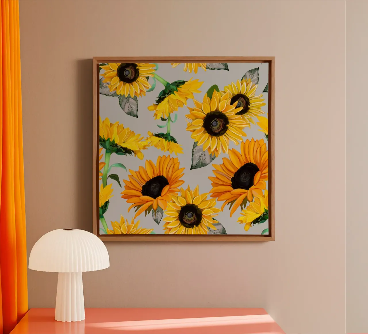 Sunflowers pattern canvas by gulsengunel