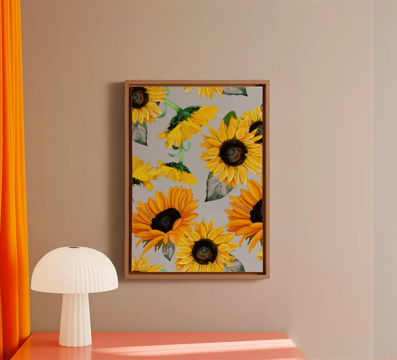 Sunflowers pattern canvas by gulsengunel