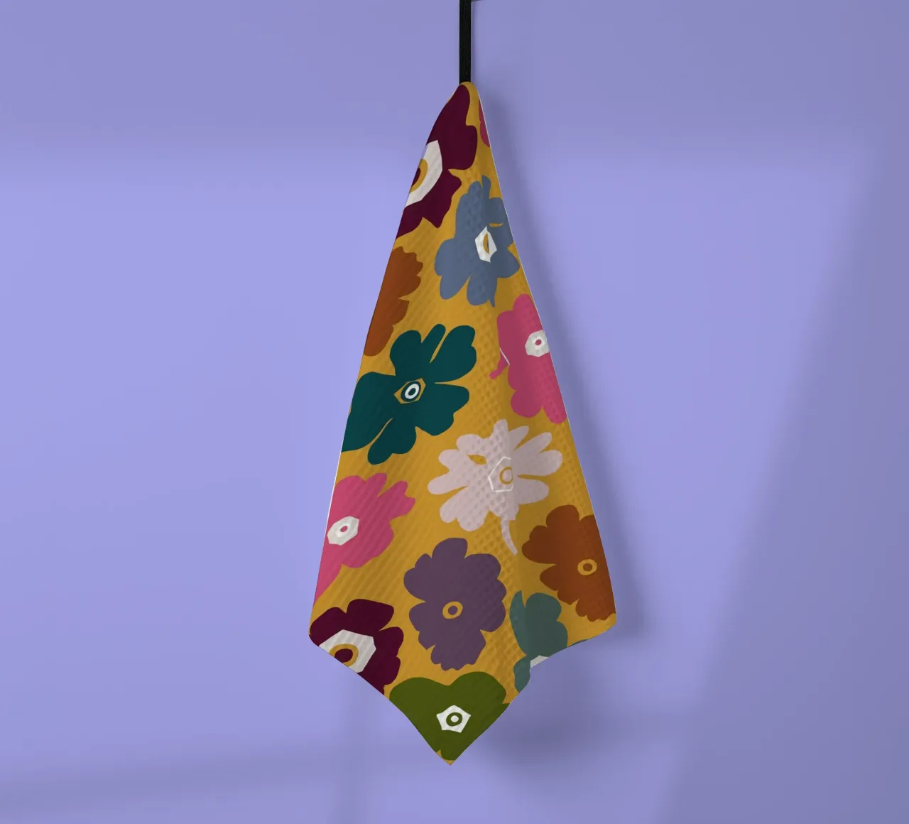 Fiori retrò dell'amore estivo canovaccio da cucina da gulsengunel
