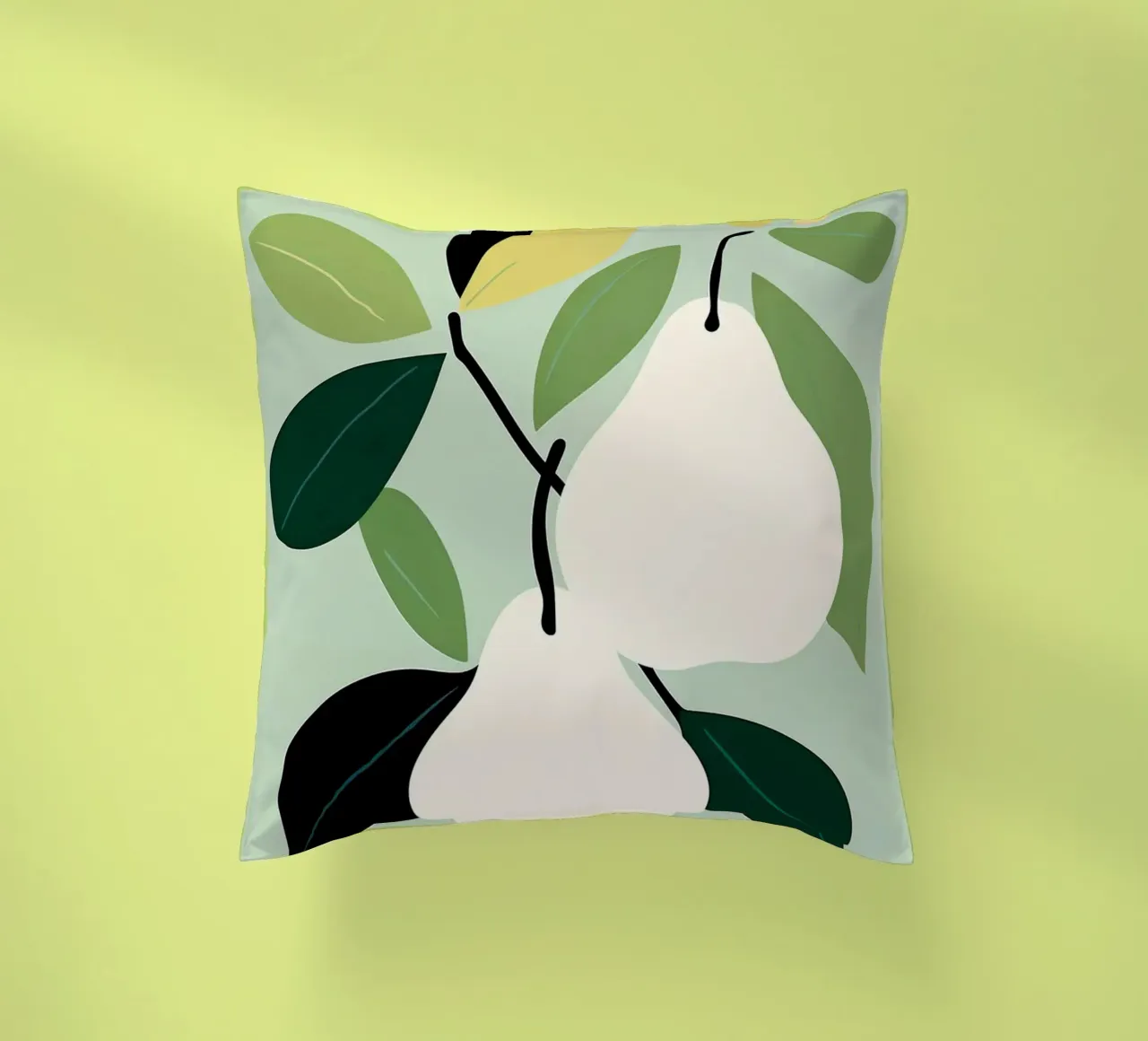Minimalist Pear Art Print - Modern Botanical Wall Art decorative cushion by ClubArt