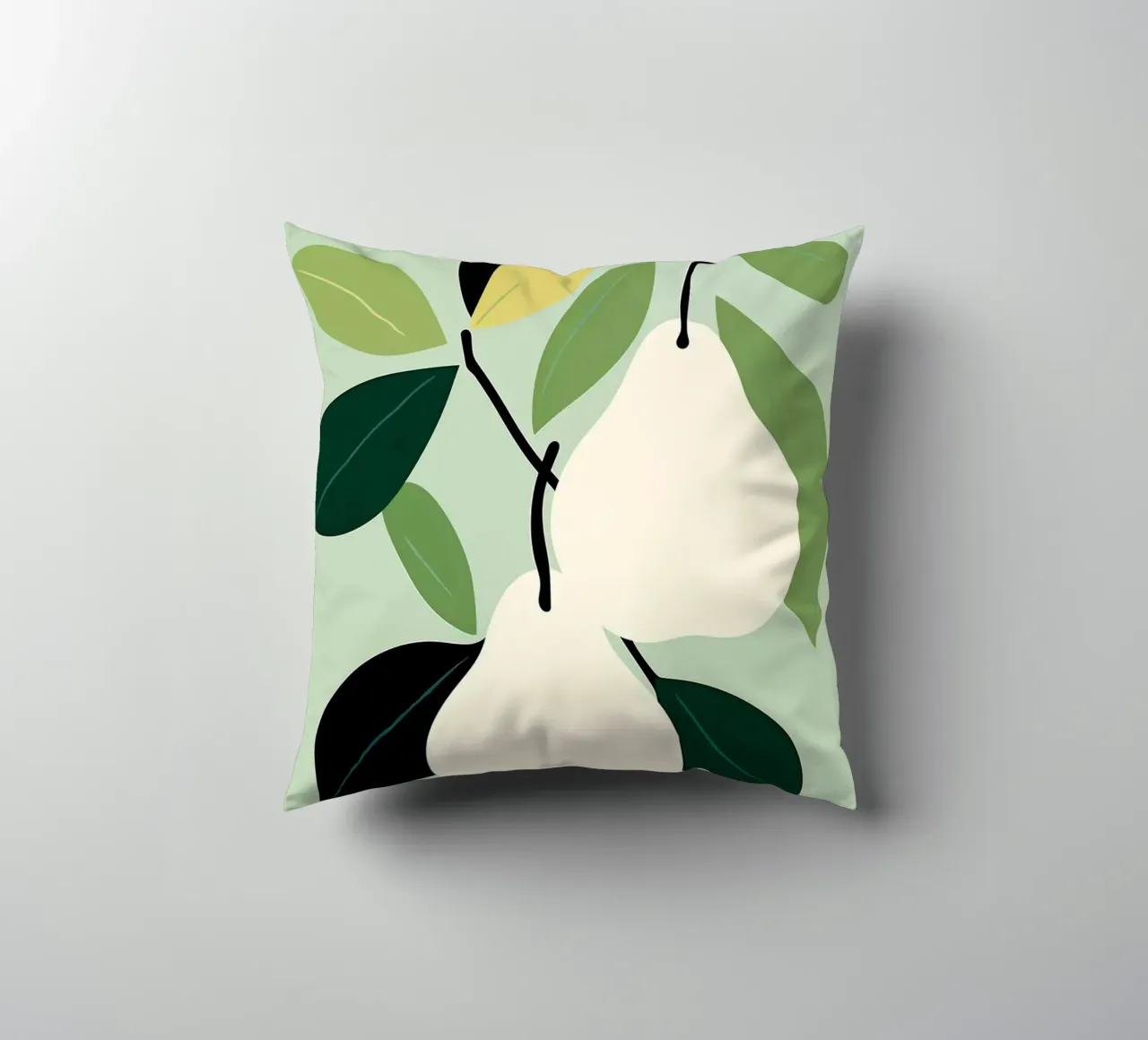 Minimalist Pear Art Print - Modern Botanical Wall Art decorative cushion by ClubArt