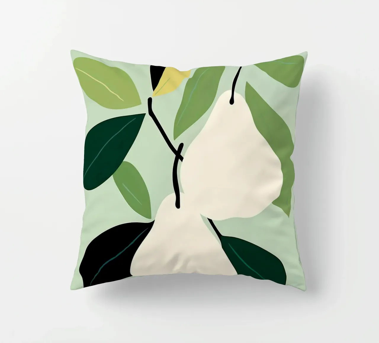 Minimalist Pear Art Print - Modern Botanical Wall Art decorative cushion by ClubArt