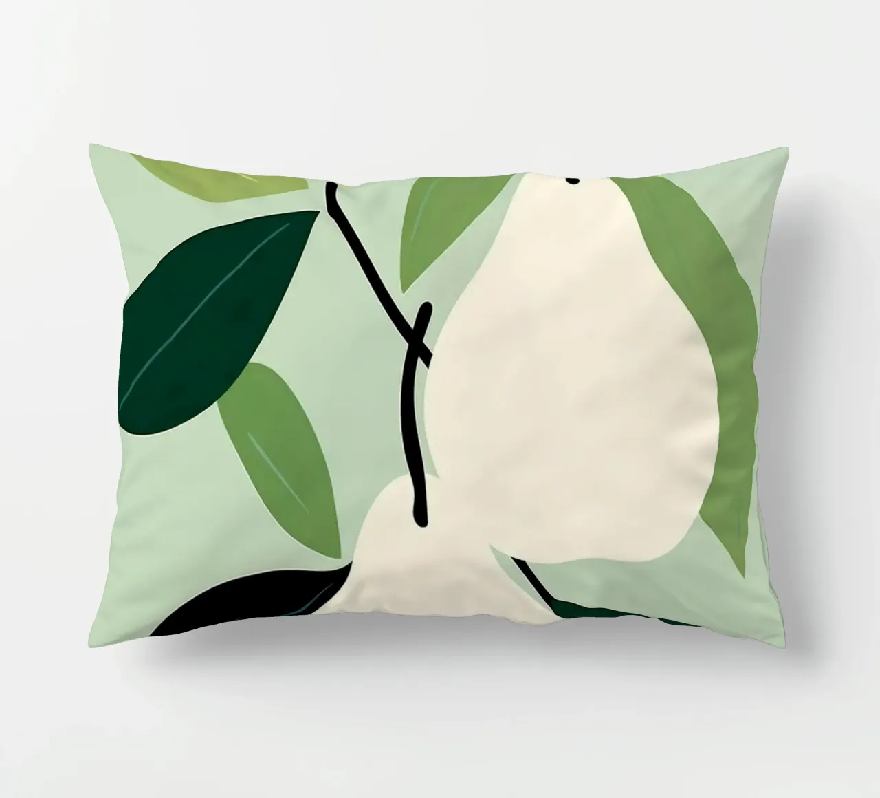 Minimalist Pear Art Print - Modern Botanical Wall Art decorative cushion by ClubArt