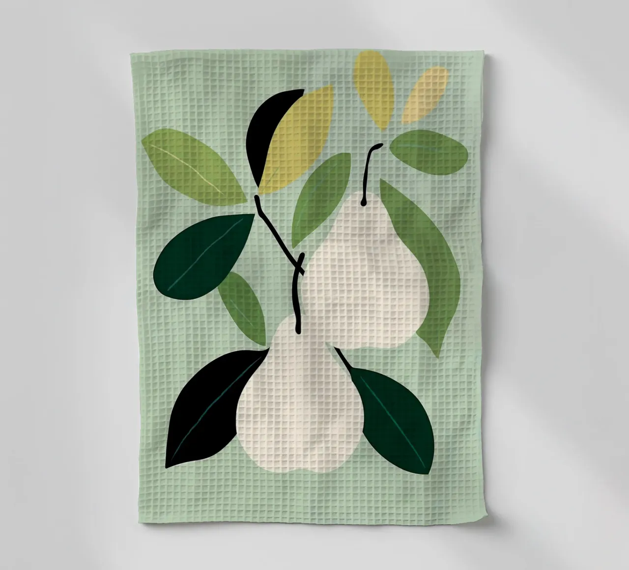Minimalist Pear Art Print - Art mural botanique moderne torchon de ClubArt