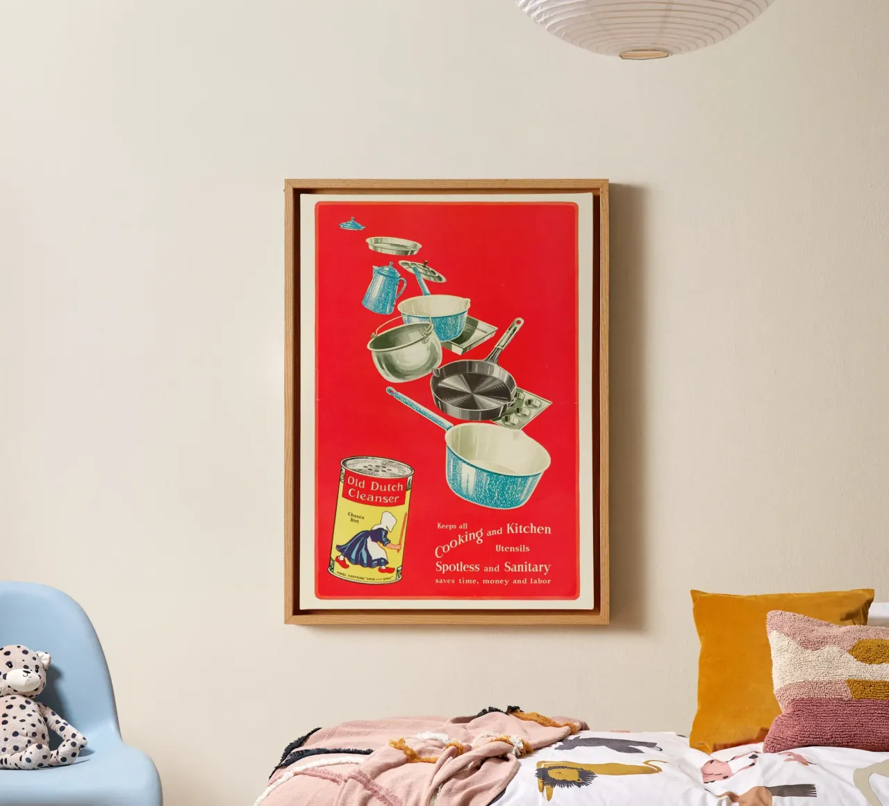 Oud Oudhollands Reinigingsmiddel - Retro Keuken Kunstdruk canvas met Baklijst van ClubArt