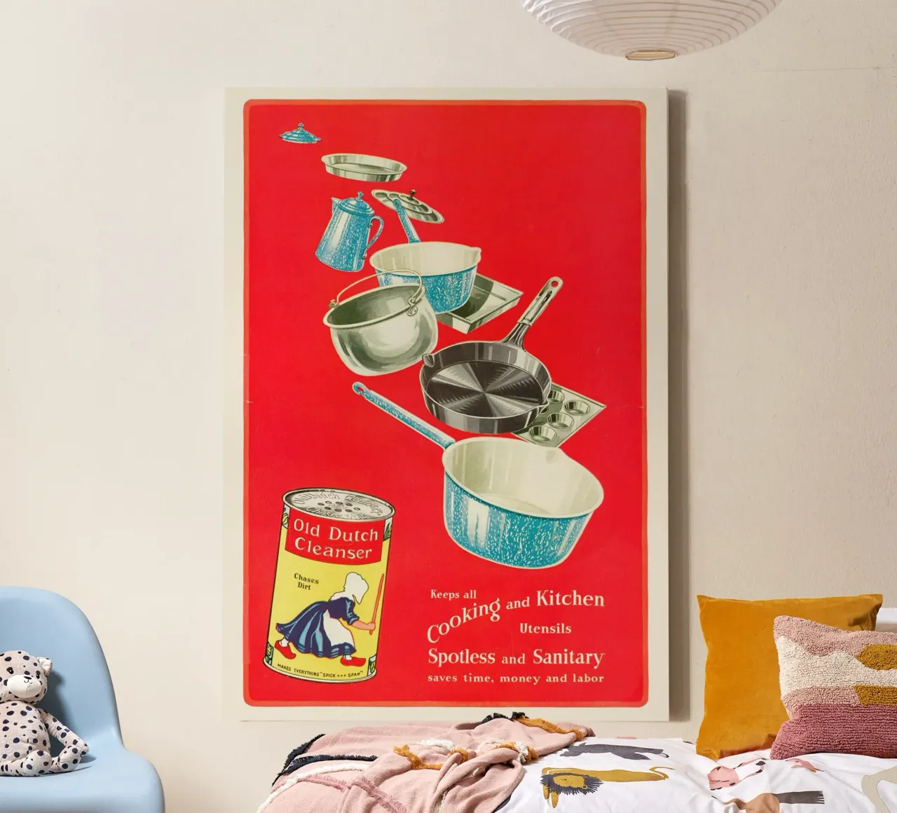 Oud Oudhollands Reinigingsmiddel - Retro Keuken Kunstdruk canvas met Baklijst van ClubArt